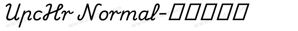 UpcHr Normal字体转换